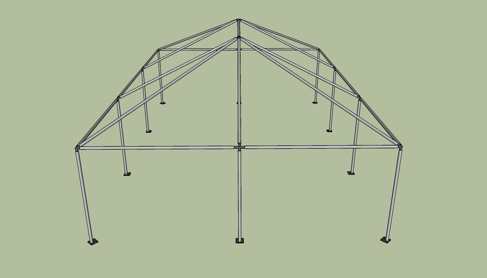 20x30 frame tent side view